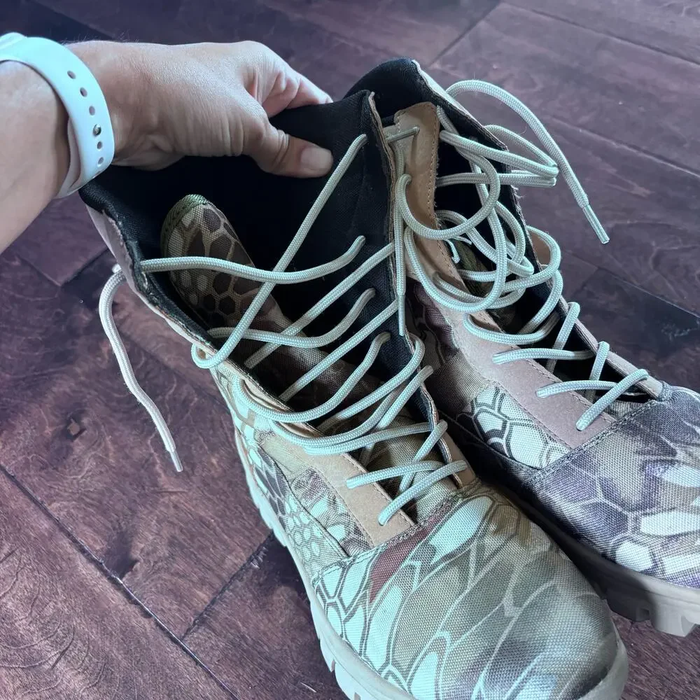 Unbranded Men's Camouflage Durable Outdoor Hiking Military Combat Boots Size 8.5